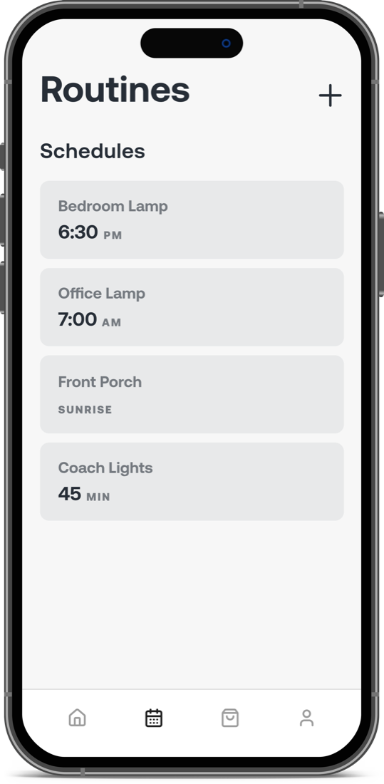 Deako app — Schedules